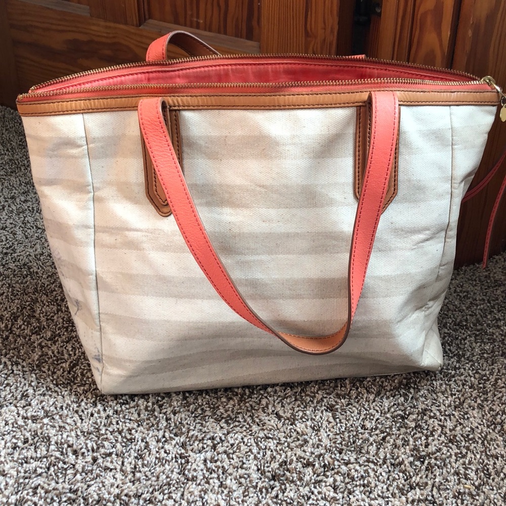Fossil striped purse